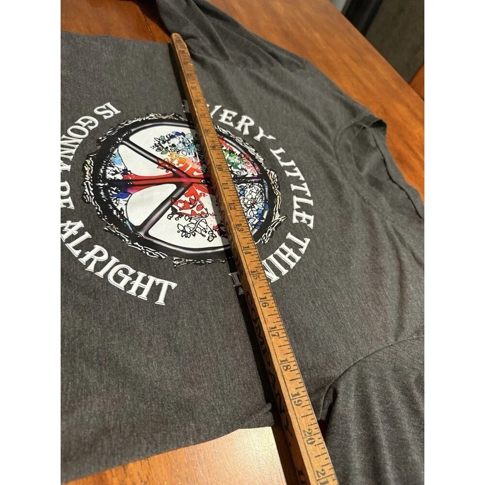 Bob Marley Three Little Birds‎ Shirt Small Women’s Grey Tree Long Sleeve Rainbow - Picture 7 of 9